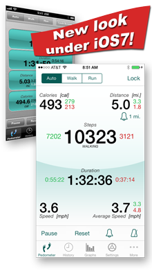 iPhone Pedometer - Calorimeter